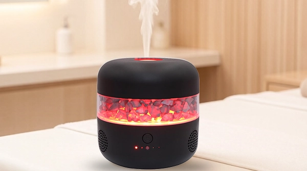 Combines audio-visual relaxation with healing mist for wellness centers.