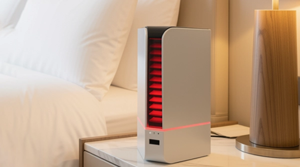 Elegant 7-color light options upgrade luxury hotel guest room decor.