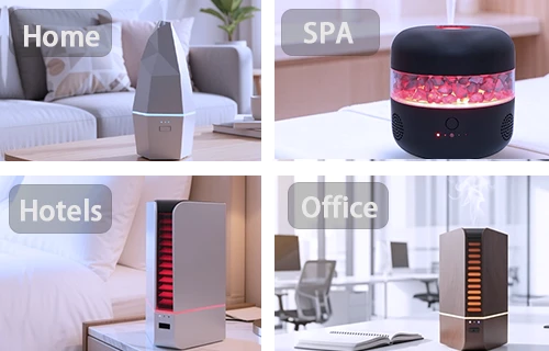 Customized smart diffuser for hotels, offices, SPA, and residential projects. Low-noise operation creates a calming multi-sensory environment.