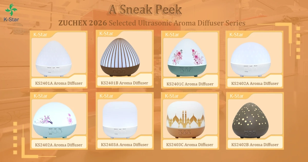 K-STAR will showcase over 30 aroma diffuser models at ZUCHEX 2026.