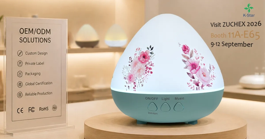 OEM aroma diffuser service with customized design, private label, packaging, and global certification